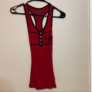 Red True Religion Tank